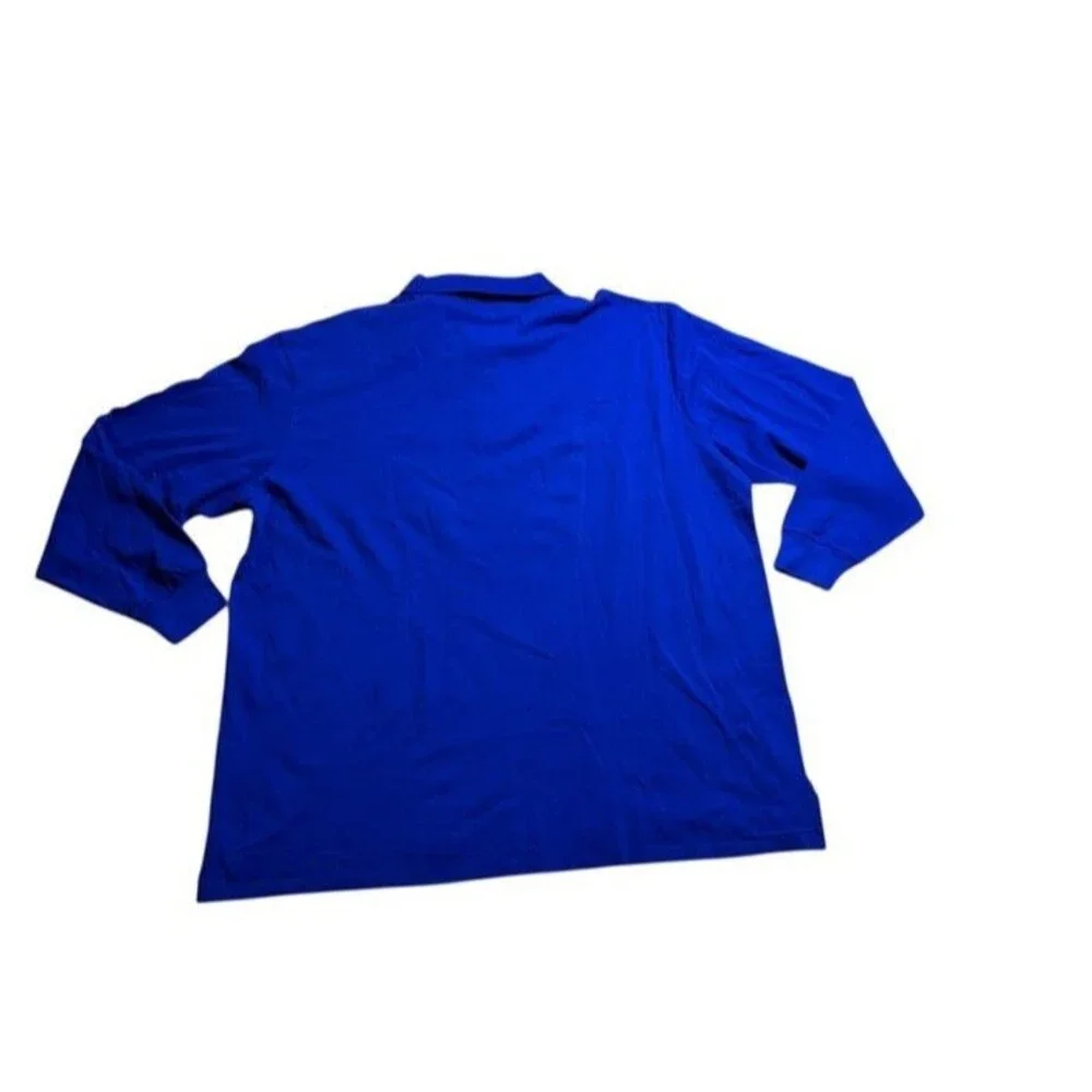 Polo Ralph Lauren Mens Size 3XB Long Sleeve Polo Shirt  Blue Mesh Classic Preppy